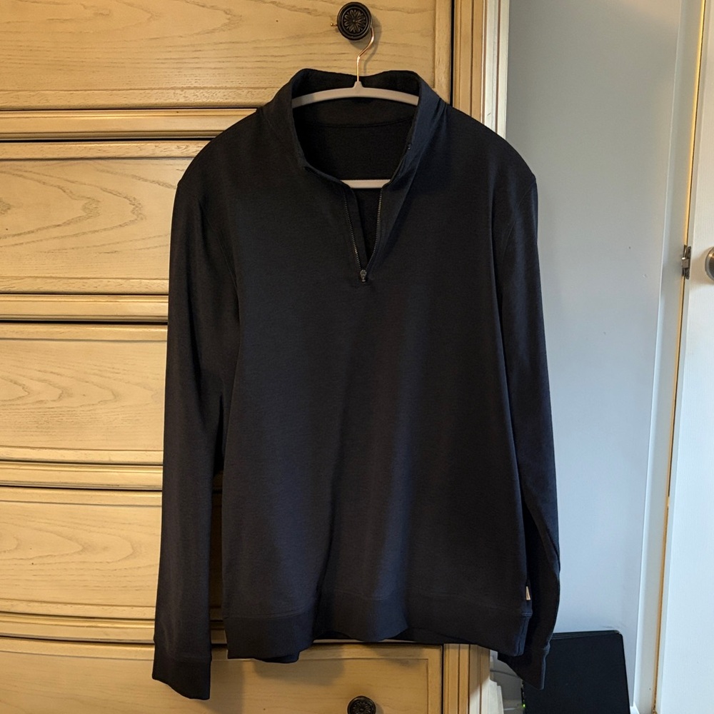 Blue Quarter-Zip Pullover